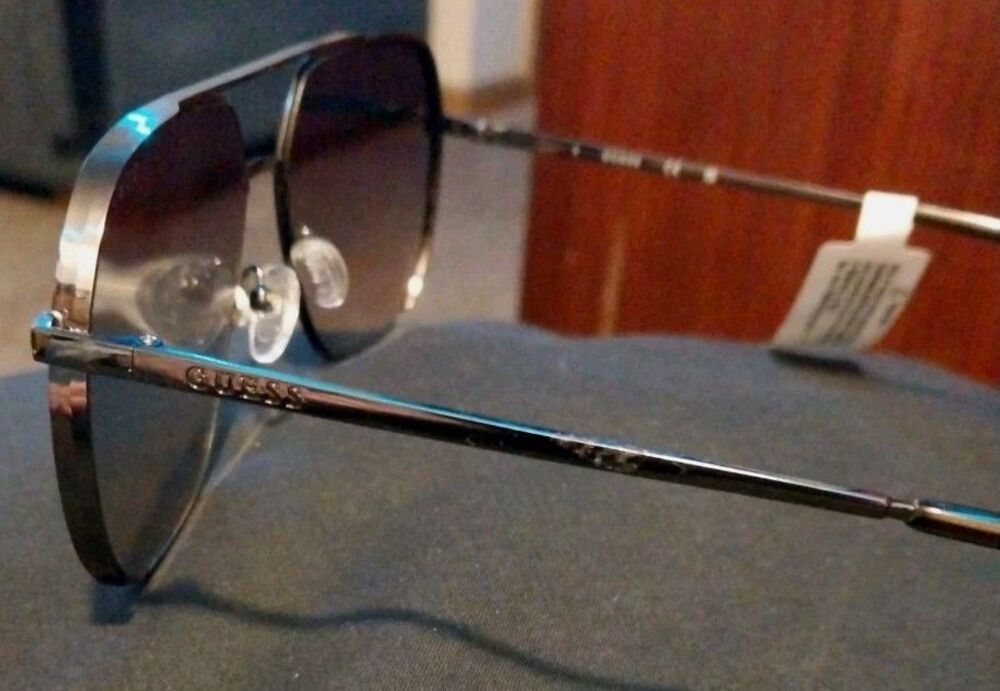 New GUESS Double Bridge Aviator Sunglasses GO00064 Classic Gold & Brown - Picture 2 of 7